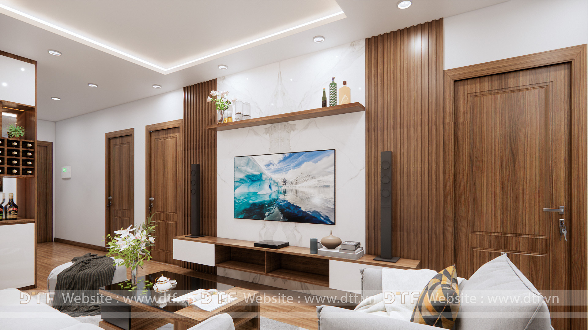 Thiết kế nội thất chung cư đẹp cao cấp tại Hoàng Mai
