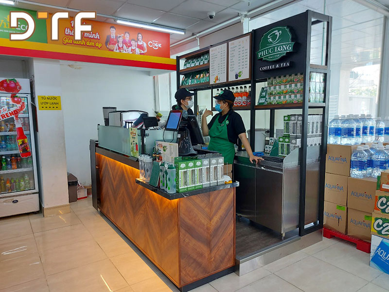 DTF hợp tác thi công hệ thống Kiosk Phúc Long tại của hàng Vinmart+ trên toàn quốc