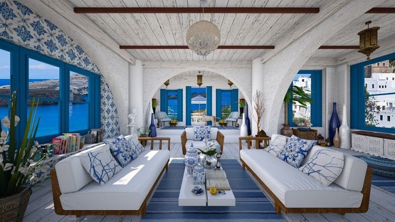 Tổng hợp các phong cách thiết kế – Phong cách Santorini