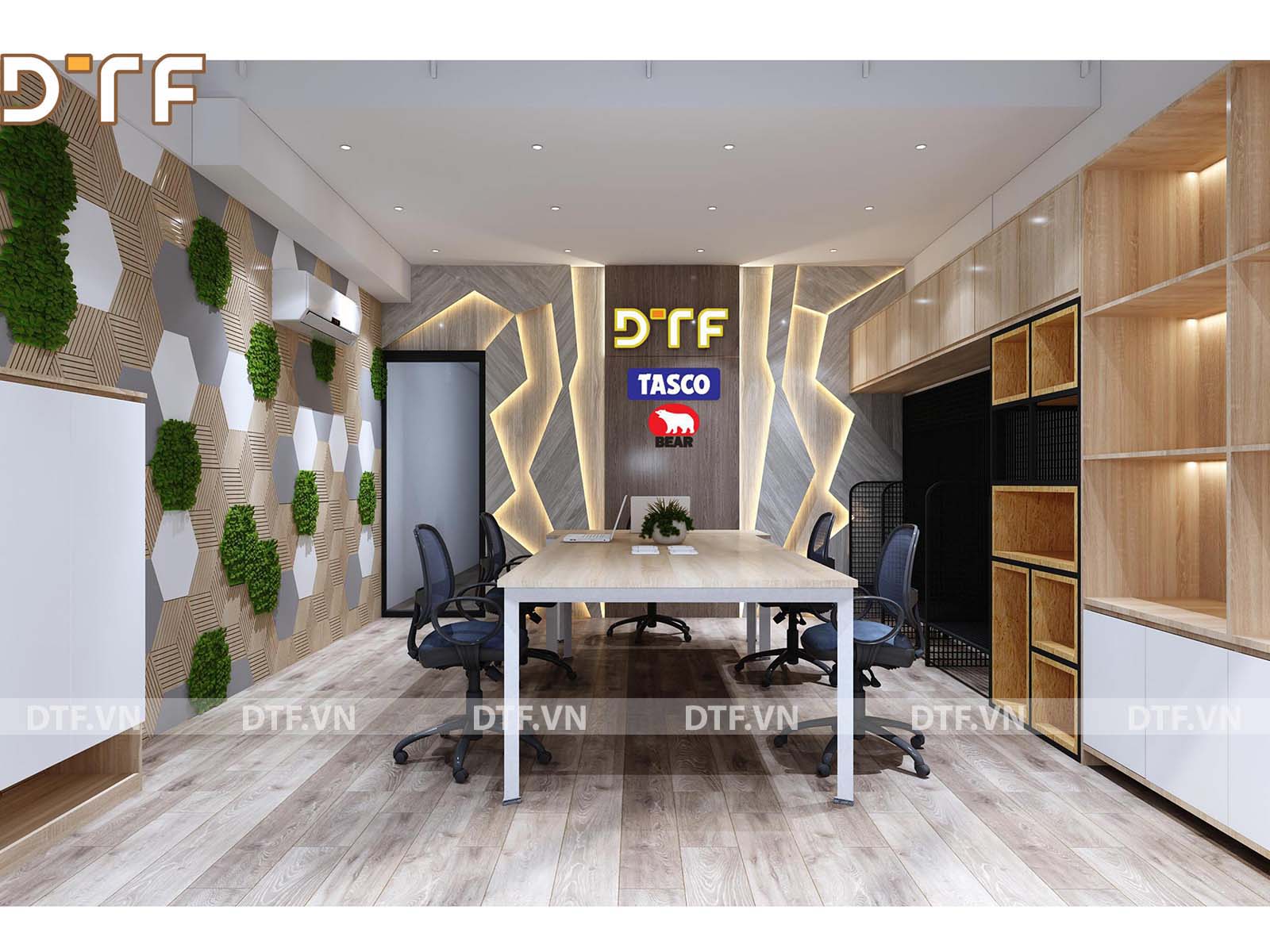 Thiết kế thi công văn phòng DTF chi nhánh Hồ Chí Minh