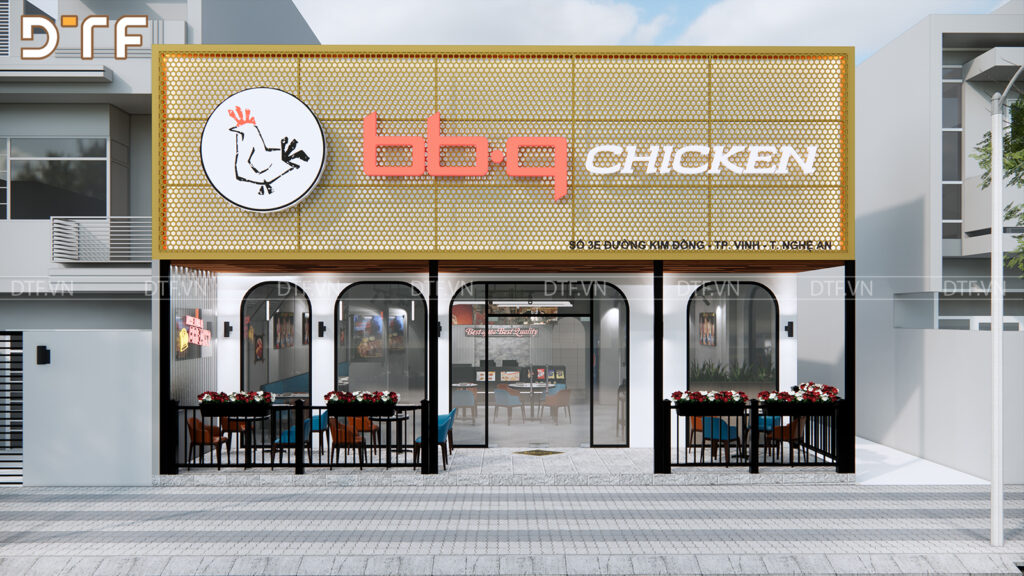 Thiết kế nhà hàng thịt nướng hàn quốc BBQ Chicken Vinh