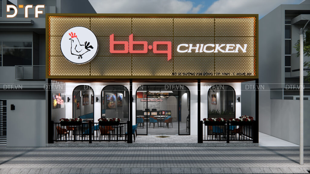 Thiết kế nhà hàng thịt nướng hàn quốc BBQ Chicken Vinh